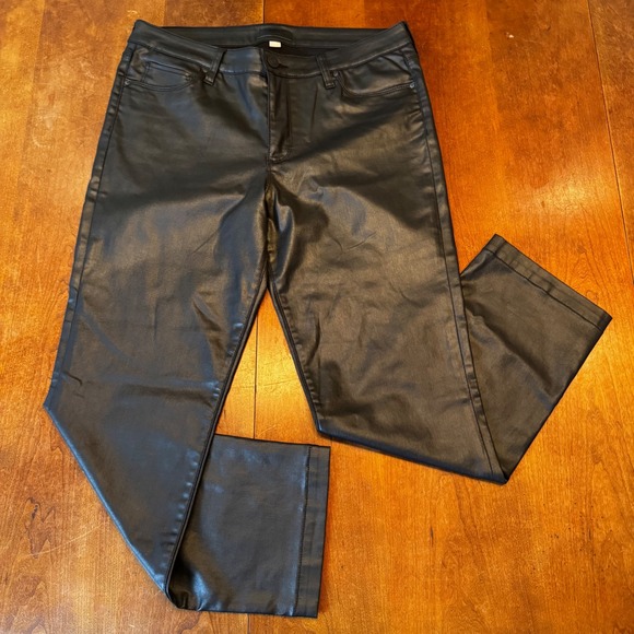 Kut from the Kloth Pants - KUT from the Kloth Pants Womens 12 Black Coated Skinny KP2100MA1N Faux Leather